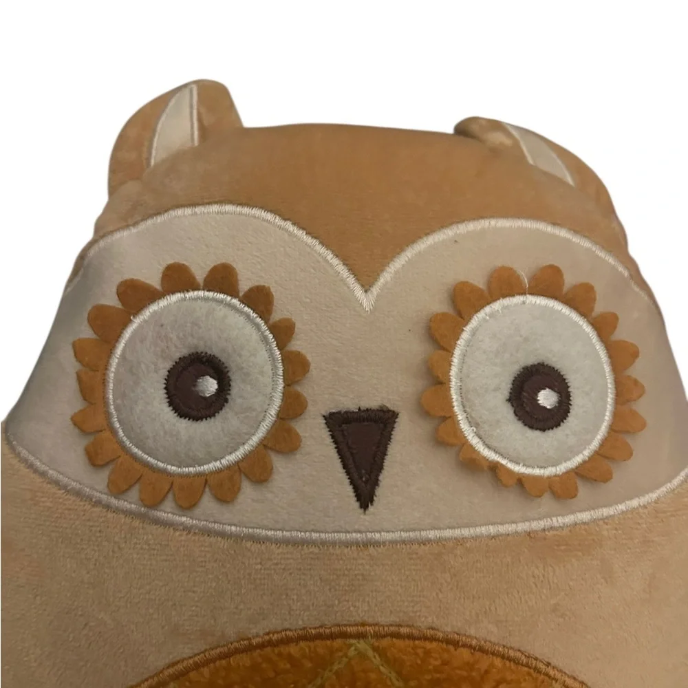 ••NWT Owl Accent Pillow Brown Tan